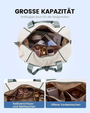 LOVEVOOK Сумка ручної поклажі Ryanair 40x30x20, розширювана, для подорожей літаком, зелена