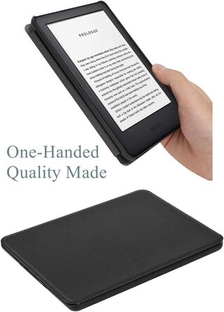 Чохол для Kindle Paperwhite (7/6/5/12 покоління) з PU шкіри, чорний