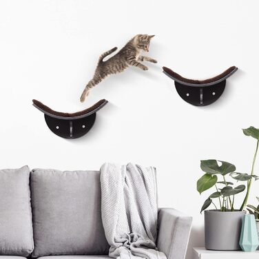 PawHut Cat Bed Cat Wall Bed Cat Shelf Wall Mount Plush Cushion MDF