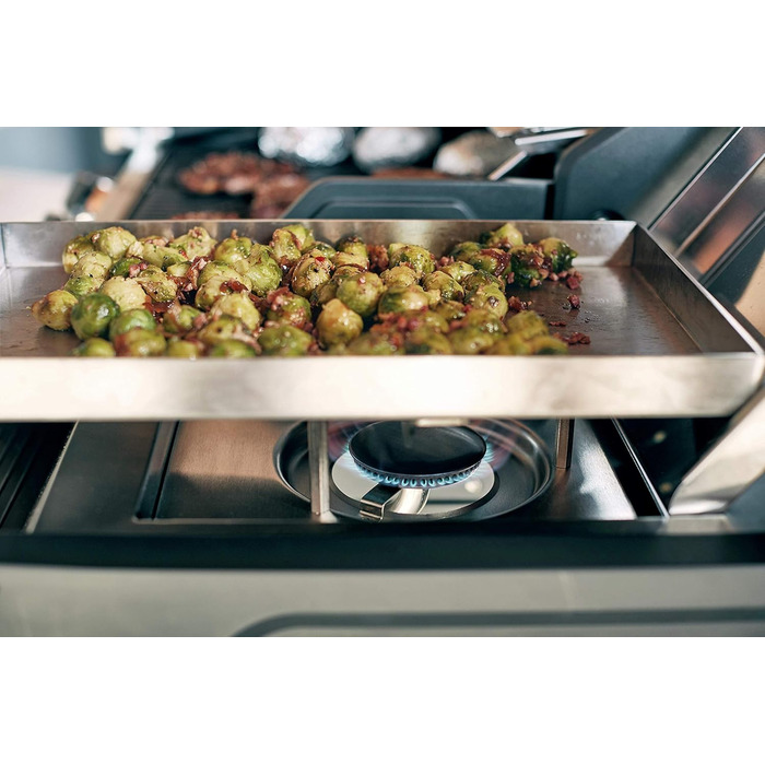 Enders EDELSTAHL-GRILLPFANNE, for Enders gas grills BROOKLYN Next 3 and SAN DIEGO NEXT 3 + 4, plancha, grill pan, gas grill BBQ, grill accessory, silver, stainless steel #7888