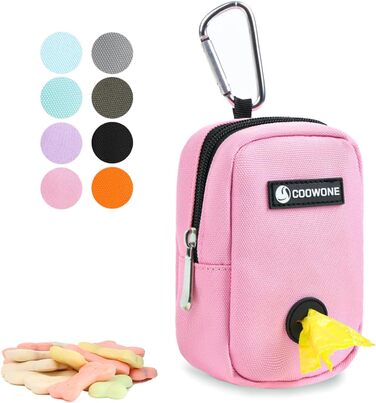 Сумка для ласощів та пакетиків для вигулу собак COOWONE, рожевий колір