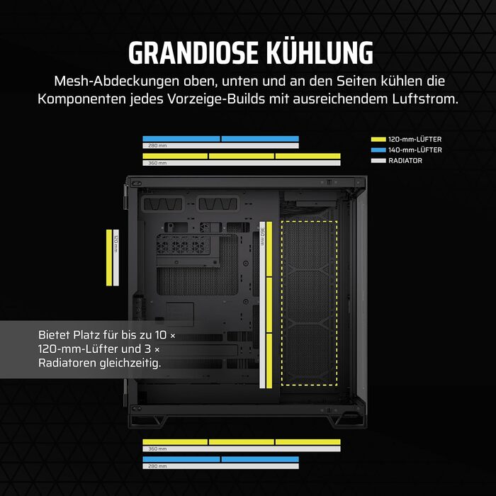 Корпус ПК CORSAIR 6500X Obsidian: Mid-Tower ATX з двокамерним дизайном та великою гнучкістю охолодження