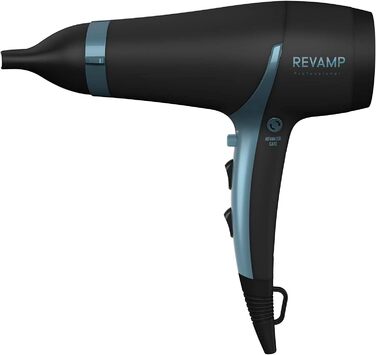 Фен REVAMP 5000 Haartrockner: потужний 2400W фен з прогрівом, 4 температурні та 2 швидкості, кнопка холодного повітря, олія для блиску, Progloss 4000 Advanced Protect & Care Dryer