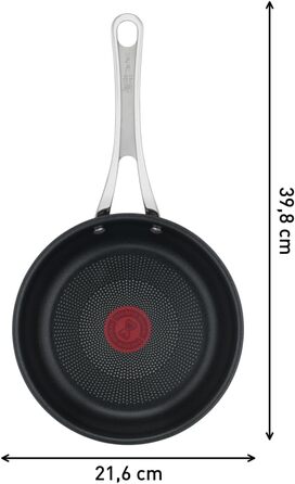 Сковорода Tefal Jamie Oliver Cook's Classic 20 см індукційна, нержавіюча сталь, антипригарне покриття, з термоіндикатором