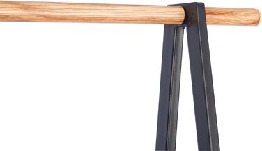 WOLTU Clothes Rack Black for Bedroom Wardrobe Clothes Rail Narrow Metal Clothes Rod with Metal Shelves approx. 54x45x141cm (WxDxH)