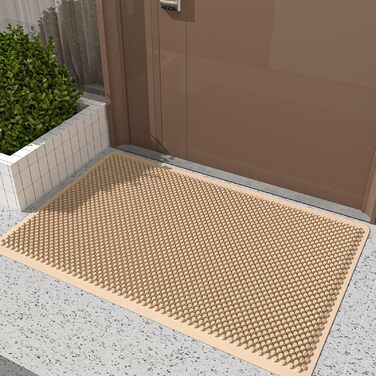 Килимок для дому та вулиці Fowooyeen з силікону, 43 x 76 см, Khaki