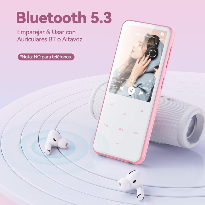 MP3 плеєр AGPTEK 64GB Bluetooth 5.3, 2.4