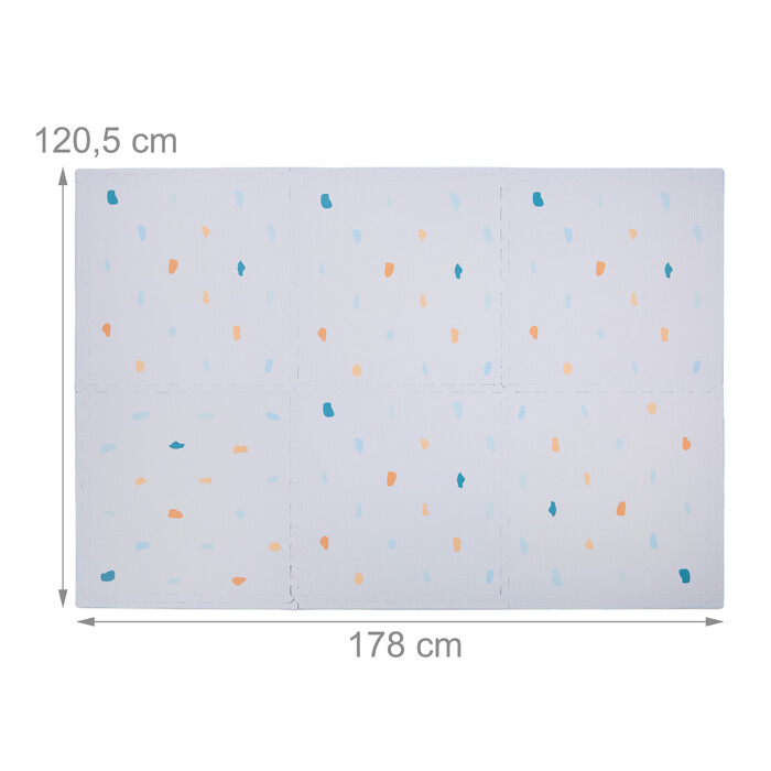 Relaxdays Puzzle Mat with Dots, 6-Piece Set