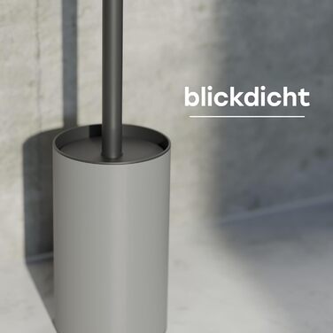 Силіконова щітка для унітазу SAVEGA з нержавіючої сталі та захистом від бризок - сірий колір