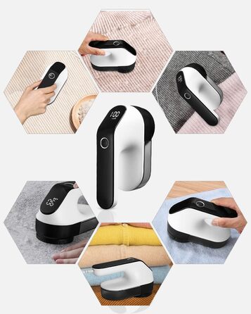 Електричний триммер для одягу Zawaer, 2000 mAh, видалення котушок, 3 швидкості, для одягу та меблів