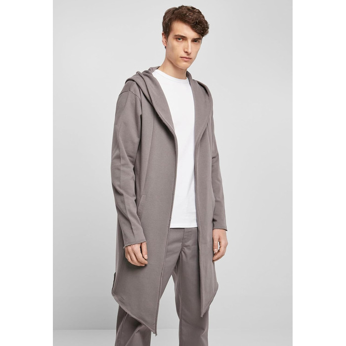 Кардиган чоловічий Urban Classics з капюшоном, відкритий край (4XL, асфальт)