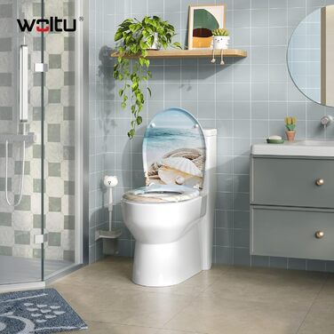 Сидіння для унітаза WOLTU Softclose з мікроліфтом, овальна кришка з функції швидкого зняття Quick Release, матеріал Duroplast, колір білий перламутр