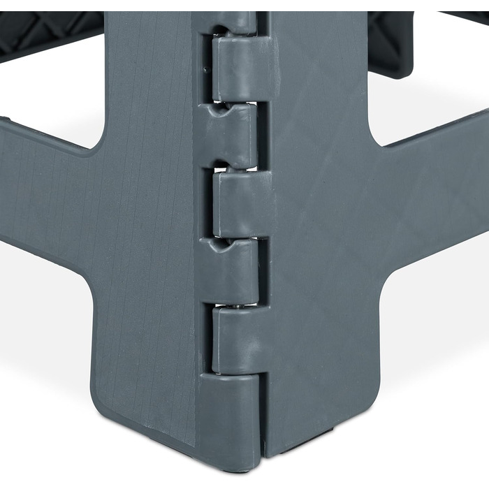 Складний табурет Relaxdays - туристичний, дитячий, для ванної кімнати, до 150 кг, пластик, сірий/білий (антрацит/білий)