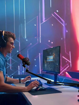 Кріплення для мікрофона HyperX QuadCast та інші - кріплення на стіл з поп-фільтром, сумісне з Blue Yeti, Razer Seiren Mini, YOUSHARES (8. Low Profile)