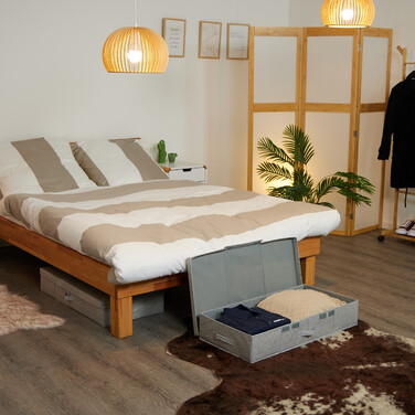 Set of 2 Under-Bed Storage Boxes with Lid