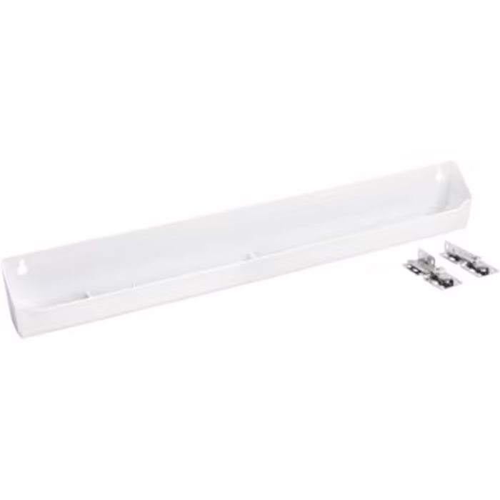 Органайзер для мийки Rev-A-Shelf LLD-6591-24-11-1, 61 см, полімер, білий, висувна шухляда з лотком і завісами для тумб під мийку