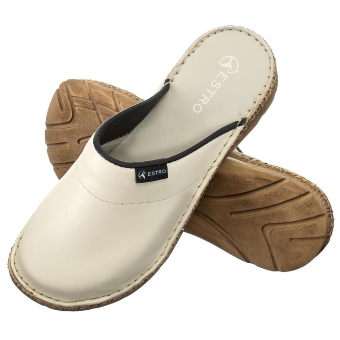 ESTRO Фетрові тапочки для жінок, домашні тапочки з антиковзкою підошвою, F03 (41 EU, Бежевий)