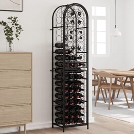 vidaXL Wine Rack 35 Bottles Metal Bottle Rack Bottle Stand Wine Cabinet (45 x 36 x 200 cm)