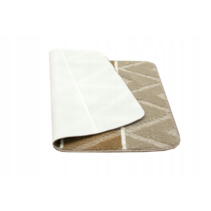 Набір антиковзаних килимків у ванну PALMA (3 шт.) з ромбами, бежево-коричневий