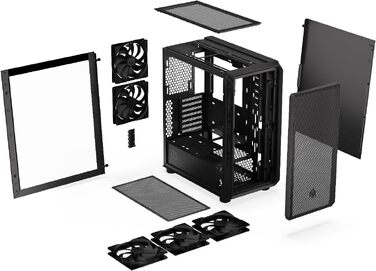 Корпус для ПК ENDORFY Arx 500 ARGB зі скляною бічною панеллю та 5 вентиляторами 140мм