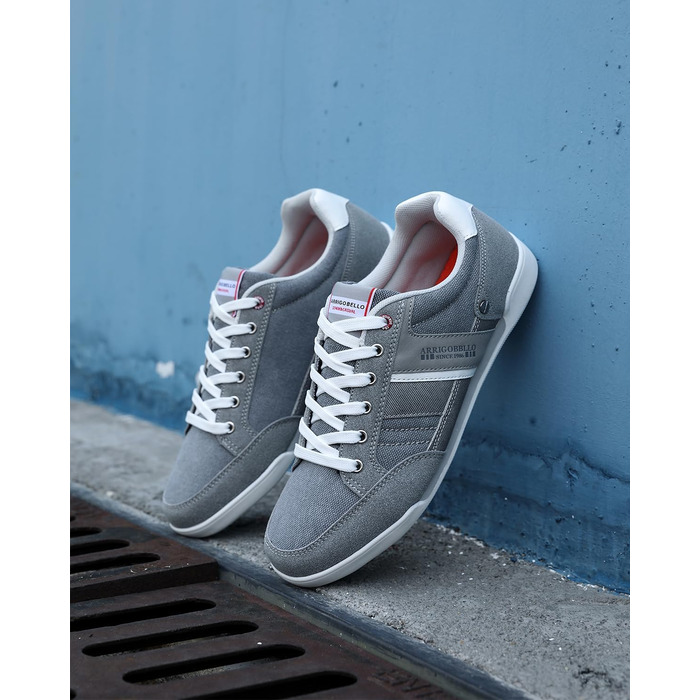 ARRIGO BELLO Кросівки для чоловіків: шкіряні, спортивні, класичні, сірі (41-46)