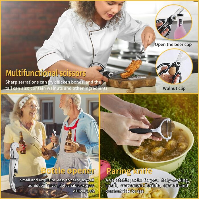 Набір кухонного приладдя для кемпінгу ReaNea: посуд для приготування їжі, кемпінг, подорожі, пікнік