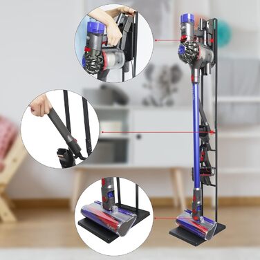 Підставка для пилососа без свердління, сумісна з Dyson V11, V10, V8, V7, V6, DC58, DC59, DC62, DC74, Dreame, Media, Xiaomi