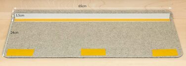 Ramon Rectangular Step Mats by Kettelservice-Metzker - Beige, No Plastic Corners