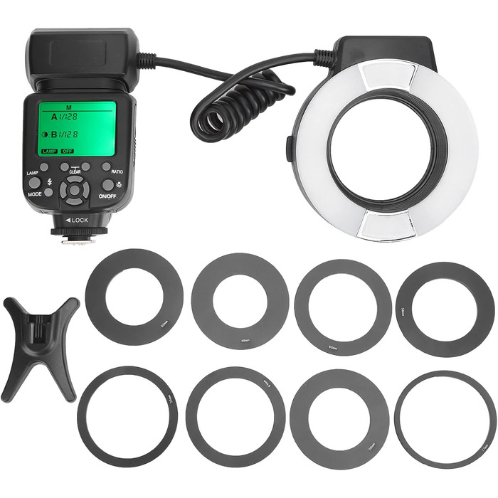 LED кільцева лампа Ringblitz з TTL та автофокусом для камер Nikon D7100, D7000, D5200, D5000, D3200, D3100, D90, D300S, D600