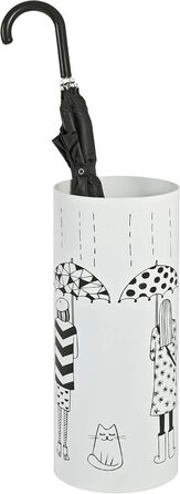 Підставка для парасольки HAKU Möbel, біла, металева, 45x18 см, сучасний стиль