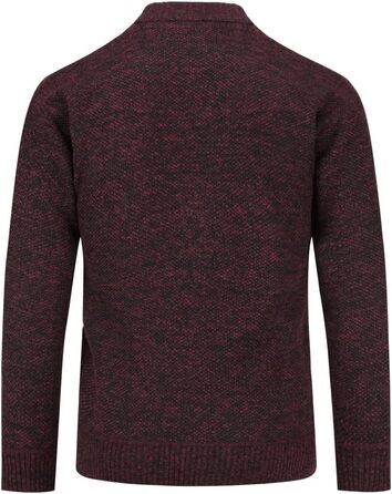 Чоловічий в'язаний кардиган Allthemen з V-подібним вирізом, з підкладкою, на кнопках, з грубої в'язки, теплий, перехідний, розмір 4XL, бордовий