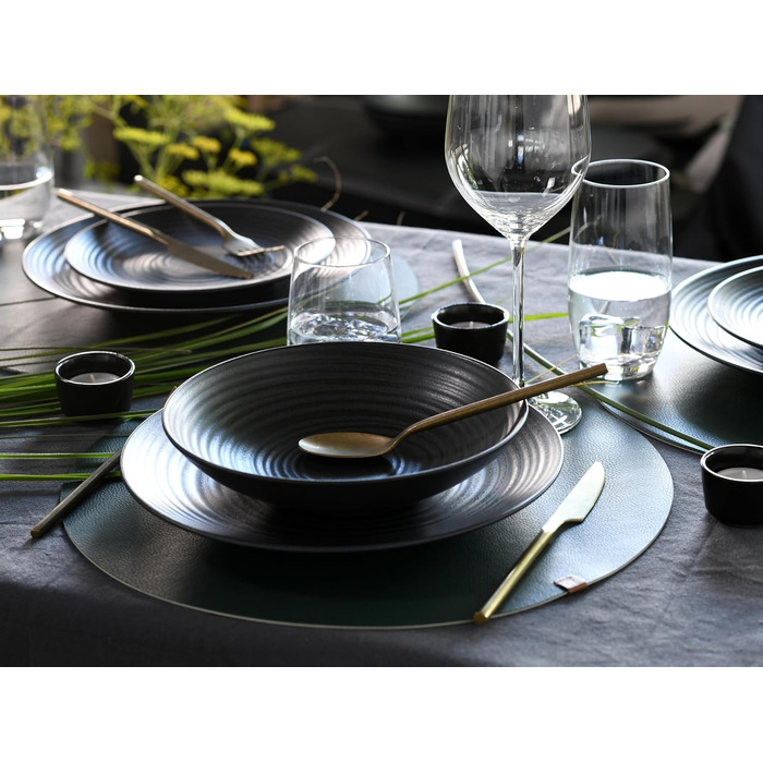 Набір посуду Creatable Serie Lava Stone (6 предметів) з кераміки, придатний для миття в посудомийній машині та використання в мікрохвильовці, зроблене в Португалії