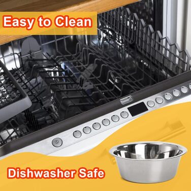 Набори мисок для собак та котів DEAYOU (4 шт.), нержавіюча сталь, 21 см, 1.3 л