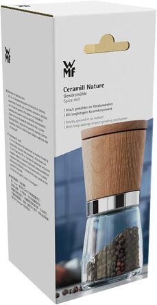 Солонка та перечниця WMF Ceramill Nature з дерева, керамічний механізм, для солі, перцю, чилі, порожня