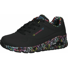 Дитячі кросівки Skechers 155506, чорний колір, підошва Durabuck, вставки з кольорової сітки