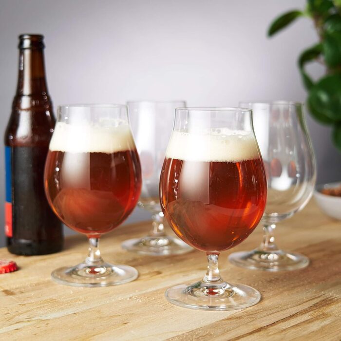 Пивні келихи Spiegelau Beer Classics 475 мл, 4 шт, кришталеве скло, бірутульпани, для пива, можна мити в посудомийній машині
