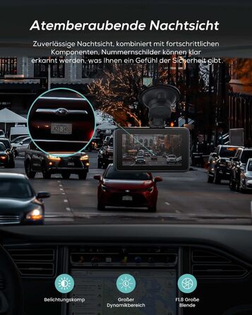 iZEEKER 4K відеореєстратор для авто, 2160P WiFi, 32GB карта, нічне бачення, Loop-запис, G-сенсор, 24h паркінг, WDR