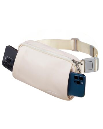 WATERFLY Поясна сумка на пояс для чоловіків та жінок: Стильна нагрудна сумка для спорту та моди, водонепроникна, маленька сумка на стегно для активного відпочинку, подорожей, походів, фестивалів (Бежева)