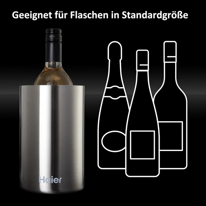 Охолоджувач для вина Haier Premium Collection - нержавіюча сталь, для дому та свят