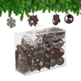 Relaxdays Set of 100 Christmas Baubles