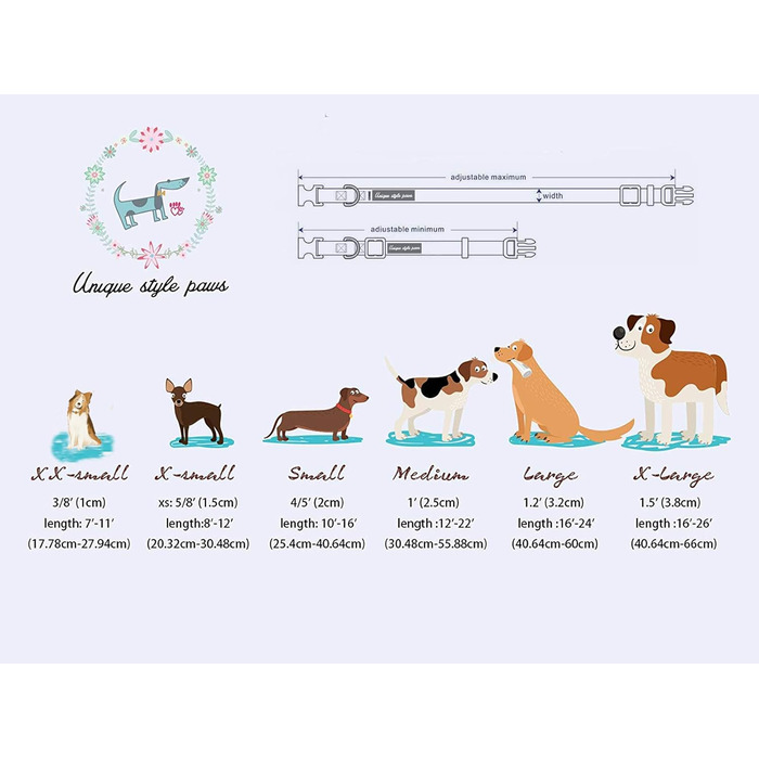 Нашийник для собак Unique Style Paws осінній, з метеликом, регульований, для середніх собак, коричневий, сітка