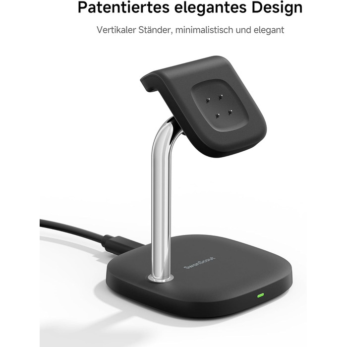 Зарядний пристрій SwanScout 505G2 для Google Pixel Watch 3/2 (не для Pixel Watch 1), магнітний зарядний пристрій, чорний