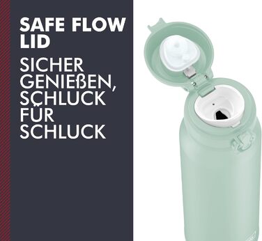 Термос Thermos Ultralight 0,5 л, Soft Mint Mat: нержавіюча сталь, 10 год гаряче / 20 год холодне, герметичний, для води, чаю