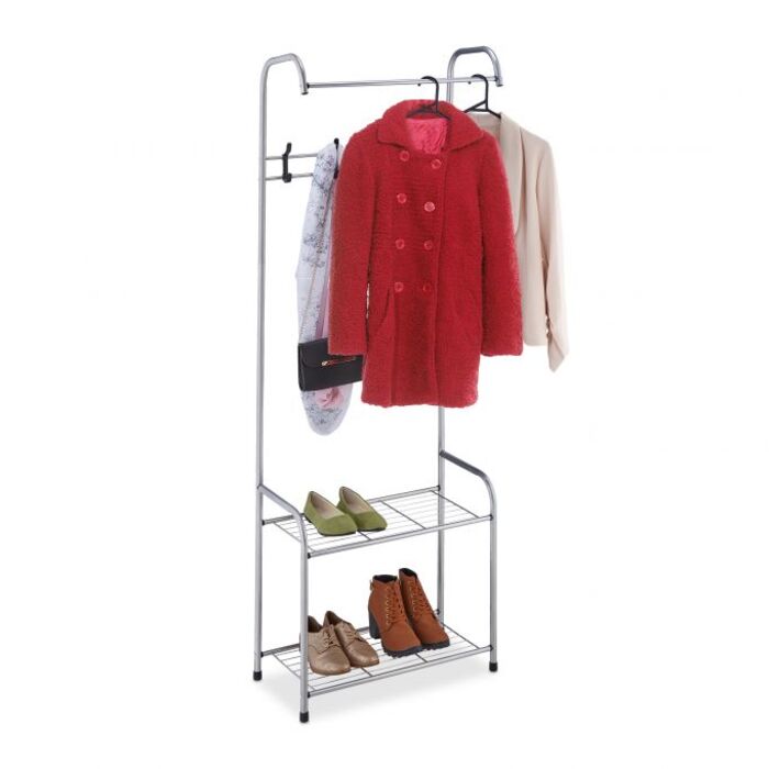 Relaxdays Wardrobe with 2 shoe racks