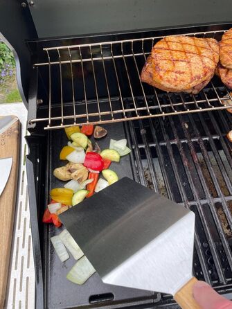 Набір для приготування бургерів DREIBERG® з нержавіючої сталі (9 предметів): шпатель, кришки для плавлення, прес, смашер, дозатор спецій, рецепти, папір для випікання