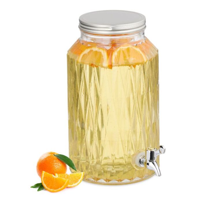 Relaxdays Drink Dispenser 5 Liter Diamond Pattern