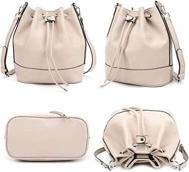 Сумка жіноча AFKOMST бежева: легка сумка на плече, велика м'яка сумка-шопер з двома ремінцями