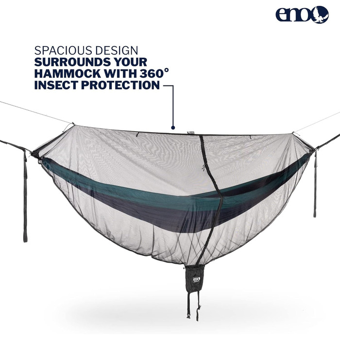 Москітна сітка ENO Guardian для гамака 70D Ripstop Nylon - чорна