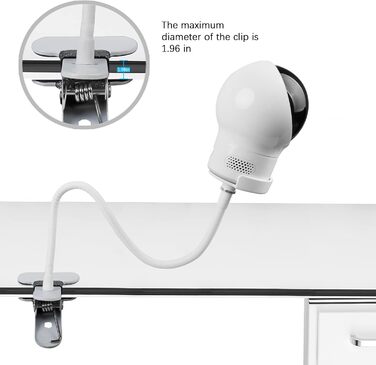 Дитячий відеоняня HOLACA з кріпленням для eufy Security SpaceView, Spaceview Pro та Spaceview S, 5-дюймовий LCD-дисплей, кріплення-затискач
