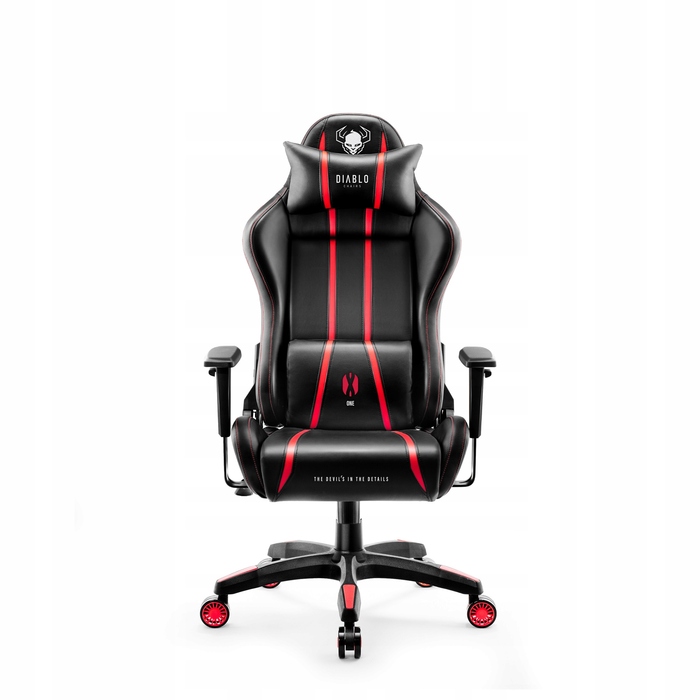 Ігрове крісло Diablo Chairs X-One 2.0, штучна шкіра, чорно-червоне